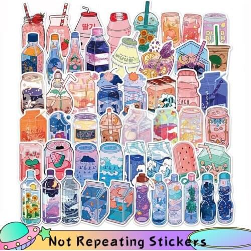 10/50 Pcs/lot Cartoon Drink Bottle Graffiti Sticker For Laptop Kids DIY Skateboard Case Doodle Luggage Decals Helmet Water