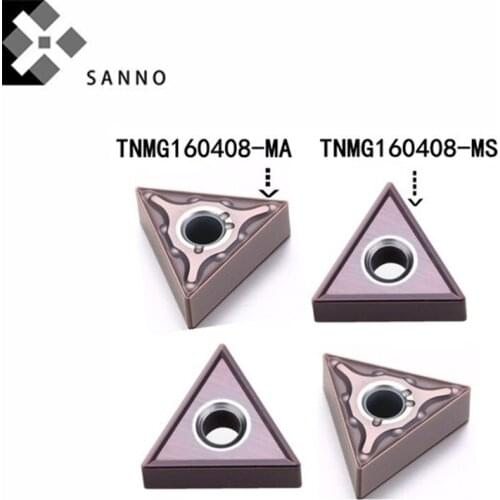 10pcs TNMG160404MS / 08-MA VP15TF cnc carbide turning inserts lathe tool cutter blade carbide tips for stainless steel / steel