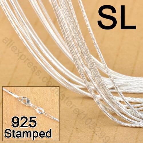 20pcs 18" Factory Price New 925 Sterling Jewelry Snake Necklace Chains With Lobster Clasps For Pendant