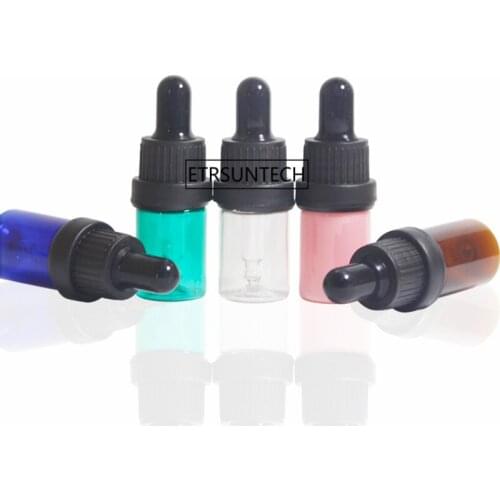 200pcs 5ml Empty PET Dropper Bottle with Black Neck Pipette Head Makeup Cosmetic Essential Oil Sample Bottles F3453