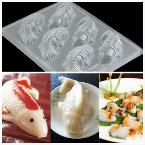3D Carp Fish Cake Chocolate Mould For Jelly Sugarcraft Rice Cake Baking Tools