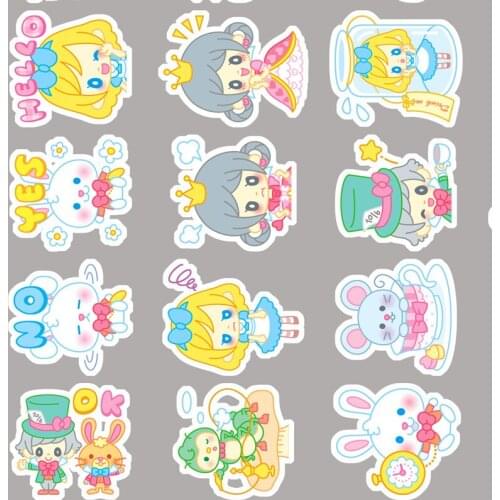 40 Anime Color Little Girl Paper Sticker Decoration DIY Album Diary Scrapbook Book Label Sticker Cute Stationery