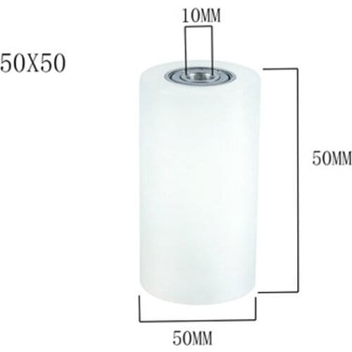 50 mm in height Nylon Roller Wheel Bearing Guiding Wheel Flat Belt Idler Machined