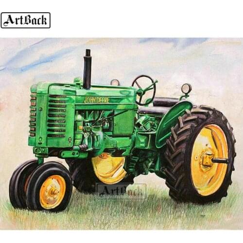 5d diamond painting farm tractor full square diamond embroidered car landscape 3d handmade crafts mosaic animal 40x50cm