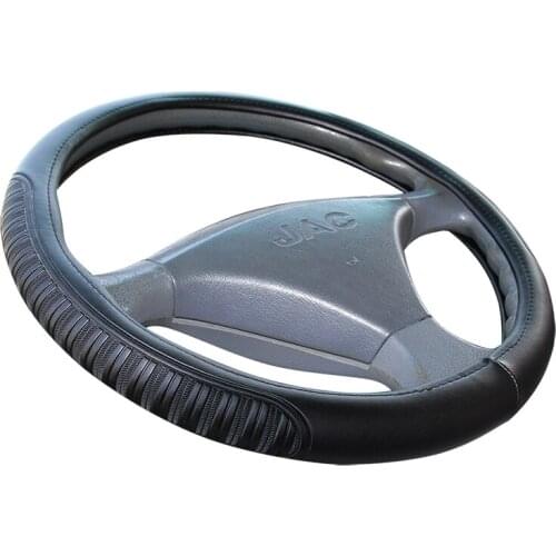 Car Truck PU Leather Embossed Steering Wheel Cover Steering-Wheel For Auto Diameters 36 38 40 42 45 47 50CM 7 Sizes to Choose