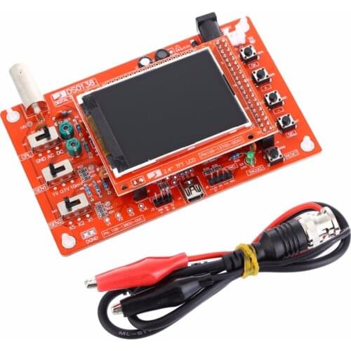DSO138 Open Source 2.4" TFT 1Msps Digital Oscilloscope DIY Kit+ Probe Unsoldered Flux Workshop STM32 200Khz