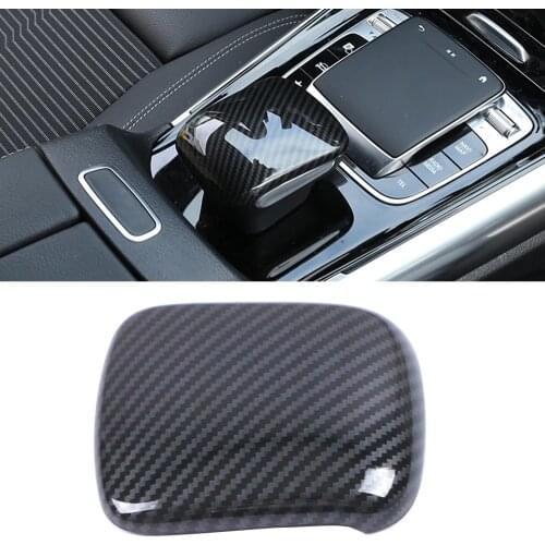 For Mercedes-Benz GLA-Class H247 GLA200 220 250 2020 2021 Carbon fiber style Car Decoration Gear Head Shift Knob Switching Cover
