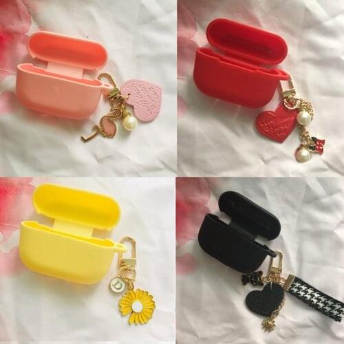 Fundas for Honor Earbuds X1 Case Cute Love heart cartoon flower Keychain Silicone Earphones Cover for Huawei Honor X 1 Case