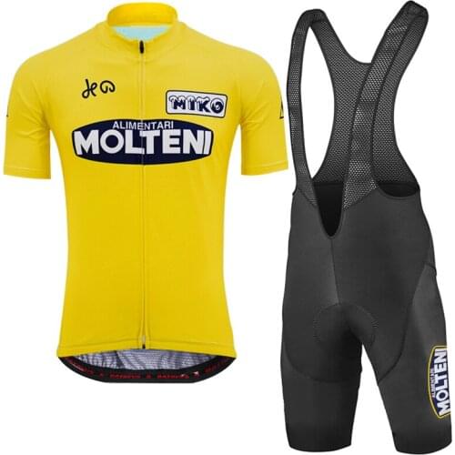 Classic Retro Man Team Pro Cycling Jersey Set Summer MTB Race Short Sleeve Outdoor Riding Wear Bike Clothing