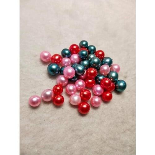 3A Round pearls rainbow colored Loose Pearls Akoya Oyster Pearl peakock green teal blue red black purple N25