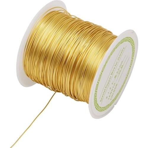 Copper Wire Gold/Rose Gold/Silver Color Copper Beading Wire for Jewelry Making Necklace DIY Craft 0.3/0.4/0.5/0.6/0.7/0.8mm