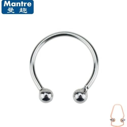 Metal Cock Ring Sex Toys For Men Penis Ring Male Chastity 2 Beads Stainless Cockring Sex Products Shop