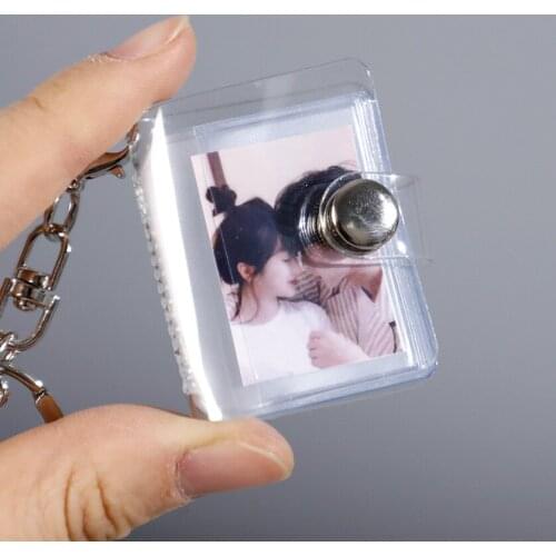 Mini photo album key chain pendant for 1 inch picture for ateez stray kids bangtan boys ID photo cards