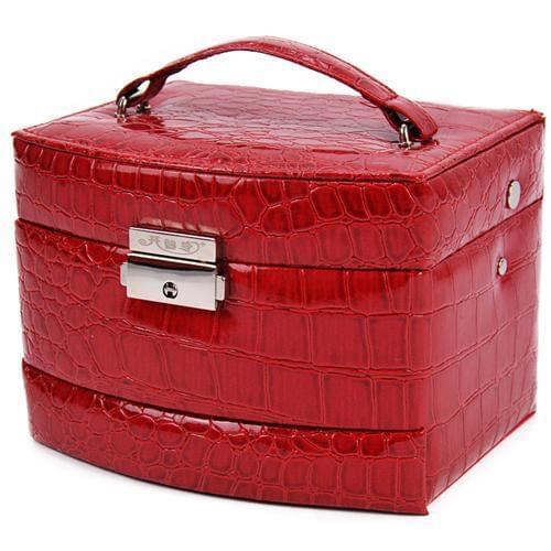 Multifunctional Automatic three layer jewelry storage box Cosmetic Case 16*13*11.5CM free shipping