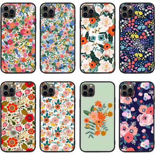 For iPhone Rifle paper petite floral Soft TPU border Apple iPhone Case