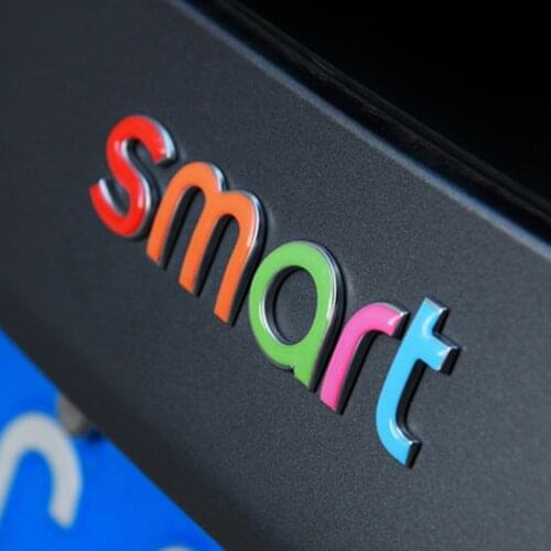 3D Smart Logo Tail Sticker Styling letter sticker Styling Label Decal Automobiles Film Decoration Accessories for Smart 453 fort