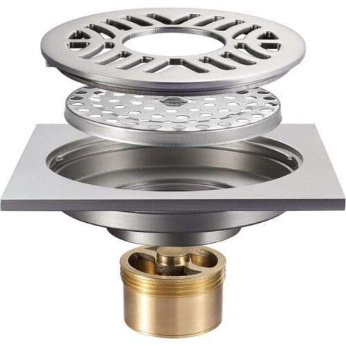 HIDEEP Modern Invisible Shower Floor Drain/Bathroom Balcony Rapid Drainage Tile Insert Drain Washing Machine Floor Drain