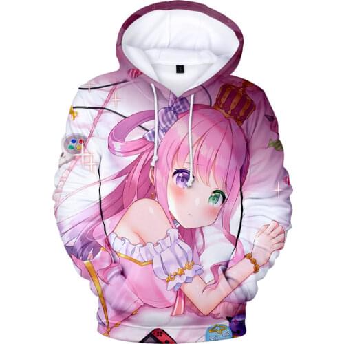 3-14 Years Children Clothes Himemori Luna Hoodie 3D Boys girls kids Hoodies Kawaii Anime Clothes Manga Children Sweatshirts
