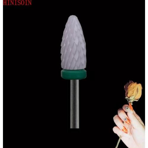 PINK-15PCS- Ceramic Nail Drill Bit - Flame Bit - (2041.060)