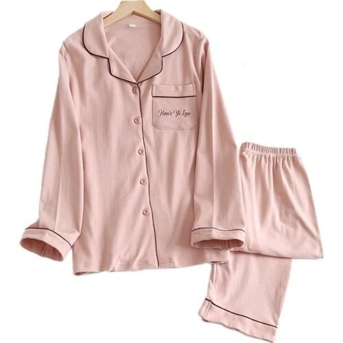 Couples Pajamas Set for Autumn and Winter Cotton Wool Warm Pajamas Men and Women Homewear Set Solid Colors Thickened Pijama