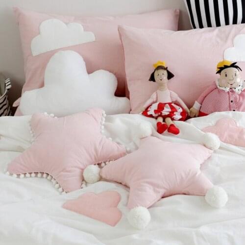 Star Pillow Neck Rest Support Cotton Cloud Travel Pillows Nordic Cute Baby Bed Room Decoration Children Photography Accessories