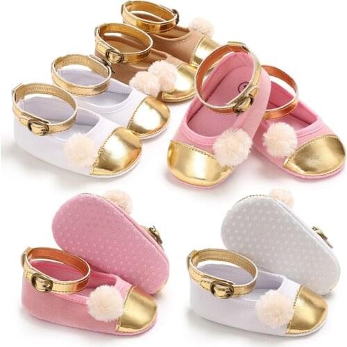 Newborn Baby Prewalker Soft Bottom First Walkers Anti-slip Shoes Footwear Princess Floral Infant Girl shoe Crib Mary Jane Shoes