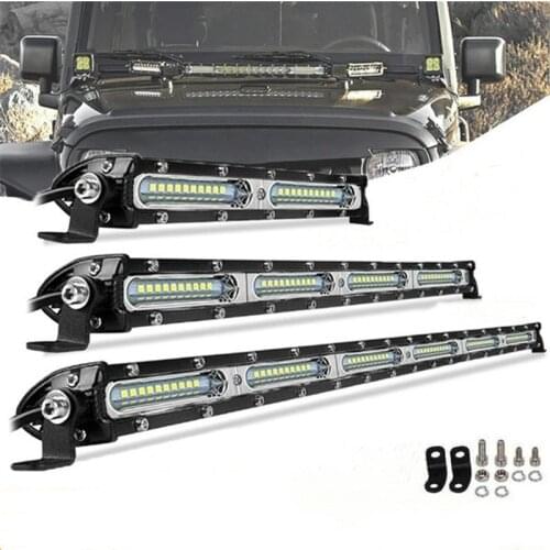 LED work light 7 inch 14 inch 20 inch ultra-thin single row LED light bar suitable for off-road 4X4 Jeep Wrangler jk work light