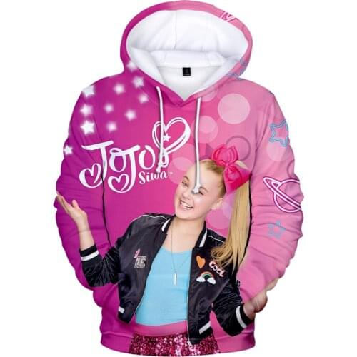 3D JOJO SIWA Hoodies Boys Girls Sweatshirt Harajuku Autumn Tops Print JOJO SIWA 3D Hoodie Men Women Pullovers Casual Coat Jacket