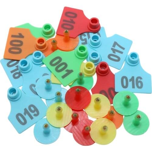 100 Pcs Copper Head Laser With Number Pig Ear Sign Sheep Ear Registration Card TPU Material Animal Husbandry Supplies