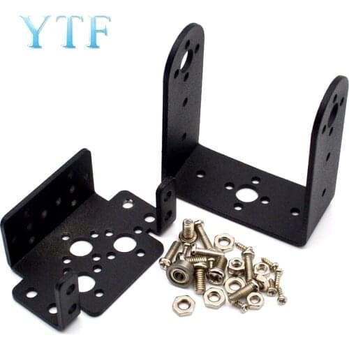 1set 2 DOF Short Pan And Tilt Servos Bracket Sensor Mount Kit For Compatible MG996 Wholesale Retail