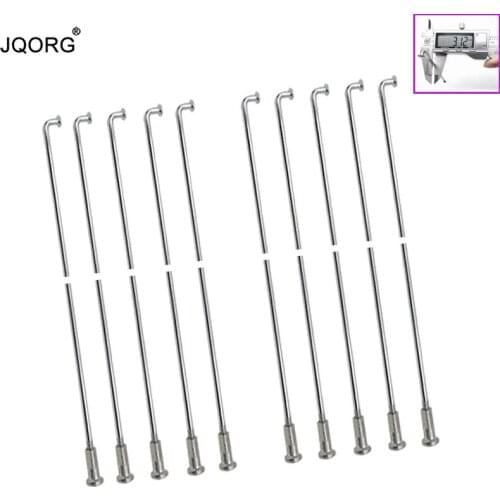 100 Piece A Lot 10 K 3.12 mm Sliver Color Electric Motorcycle Spokes J-bend Equal Diameter 45# Steel Material E-bike Spokes