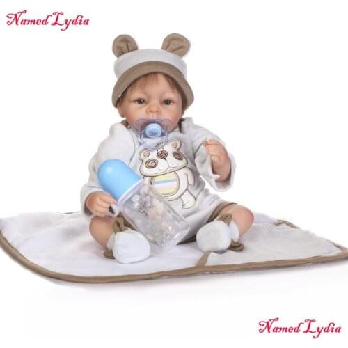 18inch 40cm reborn babies boy dolls soft touch sleeping silicone reborn baby dolls children birthday gift bebe toys dolls boneca