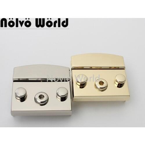 5-20 sets 4 colors 51*48mm rectangle shaped push lock for woman bag metal clasp chains purse accessories