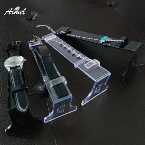 Simple Watch Jewelry Display Holder L Shape Wristwatch Bracelet Jewelry Storage Rack Pendat Organizer Stand Counter Showcase 5Pc