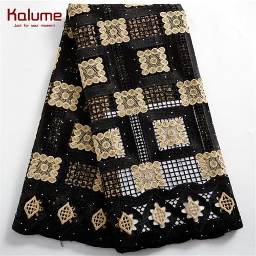 Kalume African Cord Lace Fabric Design Bicolor African Cord Lace Fabric High Quality Guipure Cord Lace For Sew Dress F2470