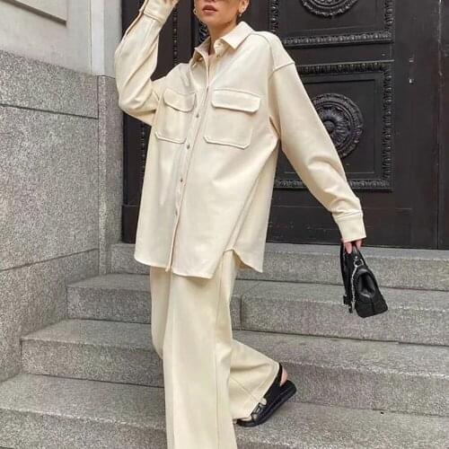 BBWM Women 2021 Fashion Pockets Oversized Vintage Long Sleeve Coat Female Loose Female Casual Jacket Chic Tops