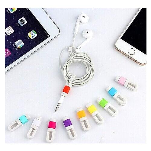 Free Ship 100pcs USB Cable Winder Data Earphone Line Protector Cover Saver Liberator For iPhone Android Links Headphone Cord