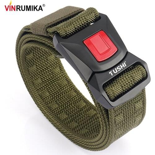 TS606 Quick Release Buckle 2021 Men War Combat Tactical Army Green Belts Male 1200D Density Nylon Military Black Blue Belt Khaki