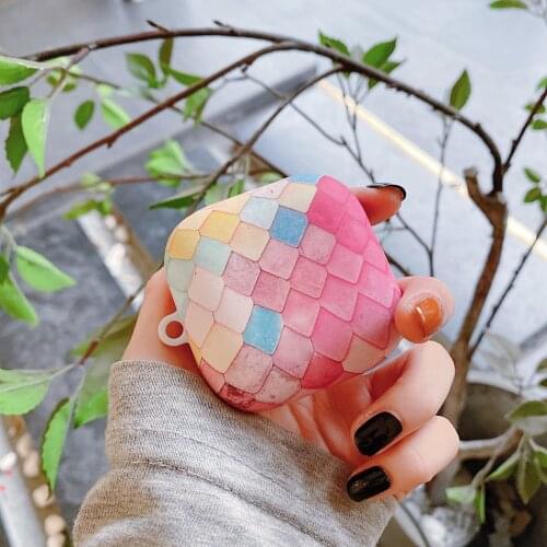 Gradient Fish Scales Earphone Case for OPPO Enco W51 Wireless Hearphone Case Matte Plastic Charging Box Protect Cover