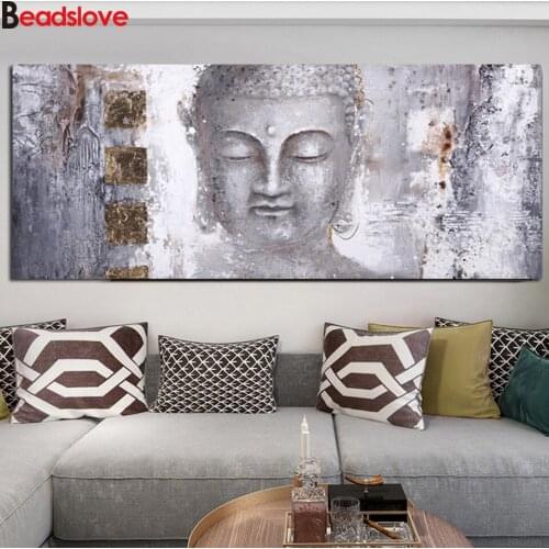 Black And White Buddha 5d diy diamond painting full drill square round diamond embroidery diamond set cross stitch Antique art