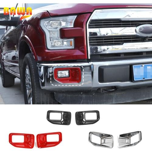 BAWA ABS Car Exterior Fog Light Lamp Decoration Cover Trim Stickers Fit For Ford F150 2015 Up Car Accessories