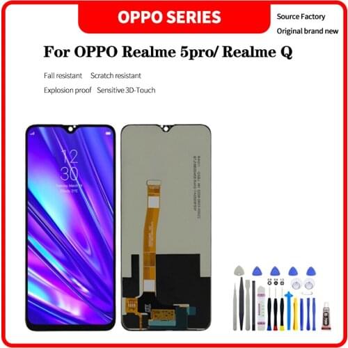 LCD For OPPO Realme 5 pro Realme Q Display Touch Screen Digitizer Assembly For Realme 5 pro Screen with Disassembly tools