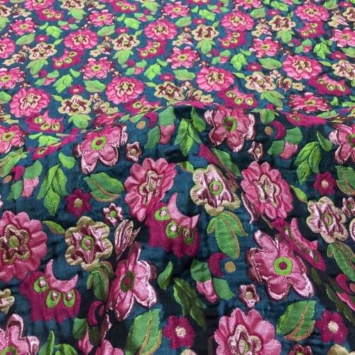 Designer sewing jacquard fabric winter bronzing European-style jacquard high-end dress short skirt dress windbreaker brocade