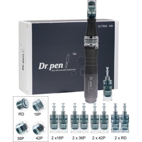 Dr.Pen Ultima M8 Electric Derma Roller Skin Care Kit Tools Micro Needling Pen Mesotherapy Auto Micro Needle with 10pcs Cartridge