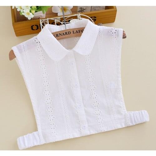Elegant Solid Color Fake Collar for Women Shirt False Collar Blouse Tops Removable Half Shirt Lady Detachable Collar Decoration
