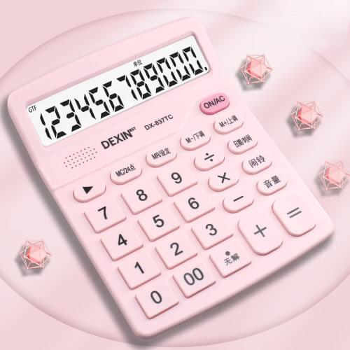 12 Digits Electronic Calculator Solar Battery Dual Power Large Screen Desktop Calculators Home Office School Supplies Tools