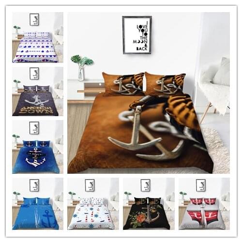 3D Printing Cool Anchor Bedding Sets High Quality Duvet Cover Twin Full Queen Size For Home