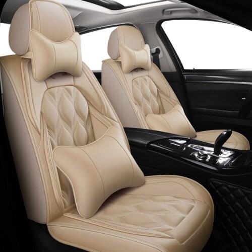 ZHOUSHENGLEE leather car seat covers For Audi all models a8 a3 a4 b7 b8 b9 q7 q5 a6 c7 a5 q3 auto styling car accessories