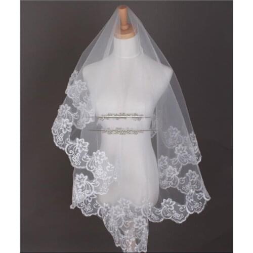 Свадебные короткие фаты LanLoJer China At AliExpress