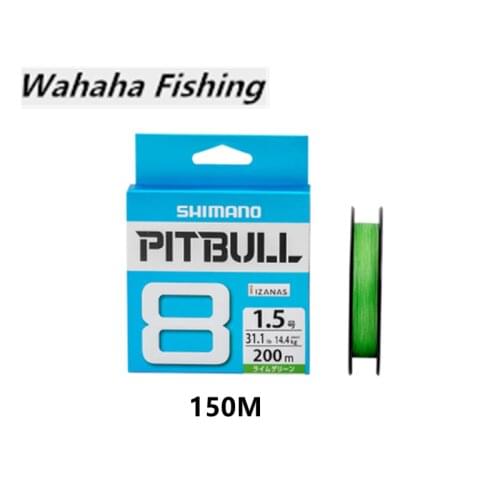 New Original Japanese PITBULL 8 Stands Braided PE Fishing Lines Flexibility 150M 200M Blue Green Color Lure Line